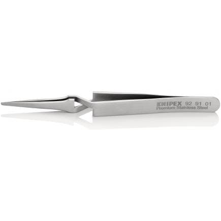 KNIPEX 92 91 01 - Brucelles de précision pointues à mors croisés, en acier inoxydable