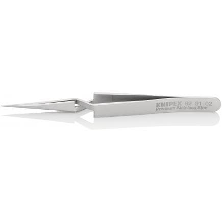 KNIPEX 92 91 02 - Brucelles de précision pointues à mors croisés, en acier inoxydable