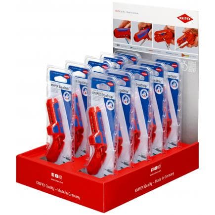 KNIPEX 00 18 01 V27 - Présentoir de comptoir pour outil de dénudage universel ErgoStrip® (10 pcs.)