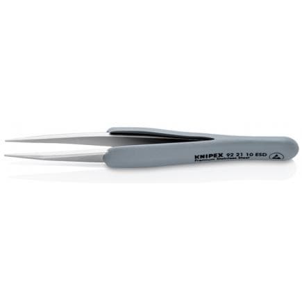 KNIPEX 92 21 14 ESD - Brucelles de précision avec poignées en caoutchouc ESD