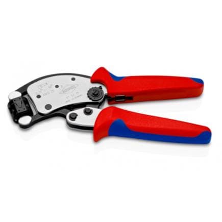 KNIPEX 97 53 19 - Pince à sertir auto-ajustable Twistor® T pour embouts de fil avec tête de filière rotative