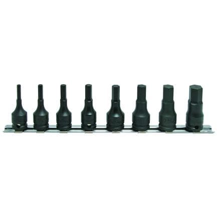 KOKEN RS13012M/8-L52 - Jeu 3/8" douille Impact tournevis pour vis 6-pans hex (8 pcs.)