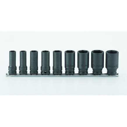 KOKEN RS13301X/9 - Jeu 3/8" Douille Impact à paroi mince semi-longue (9 pcs.)