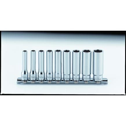 KOKEN RS2300A/9 - Jeu 1/4" douille longues 6-pans pouce (9 pcs.)