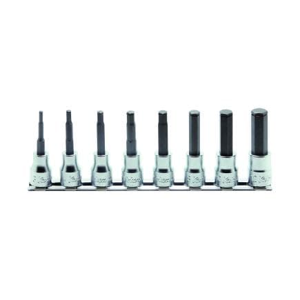 KOKEN RS3015M/8-L100 - Jeu 3/8" 100mm clés à douille hexagonales avec bague d'étanchéité (8 pcs.)