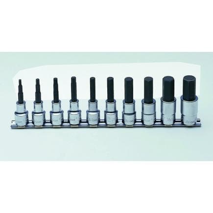 KOKEN RS4010M/10-L75 - Jeu 1/2" 75mm douille tournevis 6 pans mâle (10 pcs.)