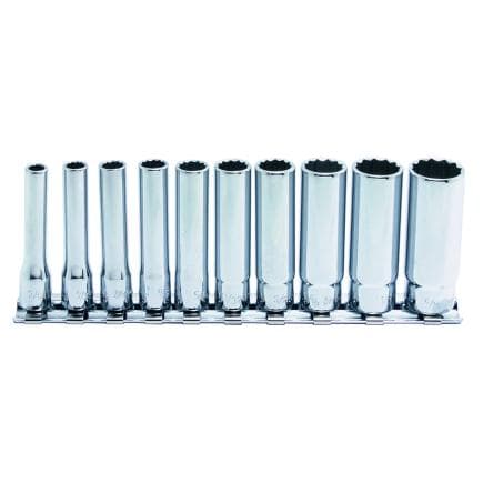KOKEN RSAS2305A/10 - Jeu 1/4" douille longue polygonal pouce (10 pcs.)