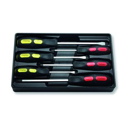 KOKEN PK168PS/6 - Jeu de tournevis plats et cruciformes dans un coffret en plastique (6 pcs.)