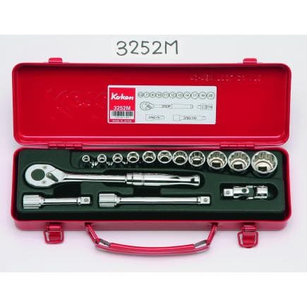 KOKEN 3252M - 3/8" Jeu de clés à douille (15 pcs.)