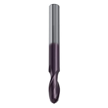 KRINO 241600300 - Fraise carbure deux dents TIALN à bout hémisphérique