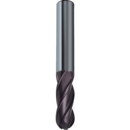 KRINO 241790400 - Fraise carbure quatre dents TIALN à bout hémisphérique