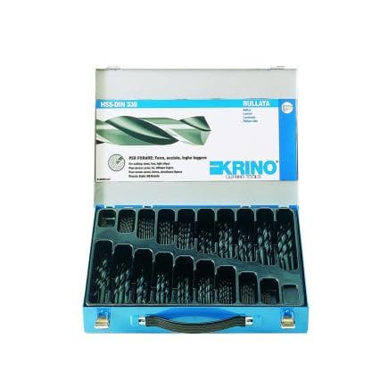 KRINO 01016450 - Jeu de forets HSS bleu clair en coffret (150 pcs.)