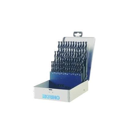 KRINO 01016408 - Jeu de forets HSS dans une boîte en métal (41 pcs.)