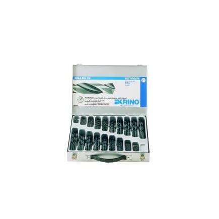 KRINO 01068450 - Jeu de forets hélicoïdaux HSS-G dans un coffret métallique (150 pièces)