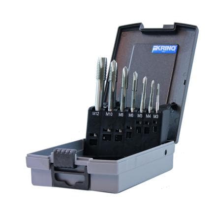 KRINO 10240300 - Jeu de tarauds machine HSS-G M3-12 (7 pcs.)