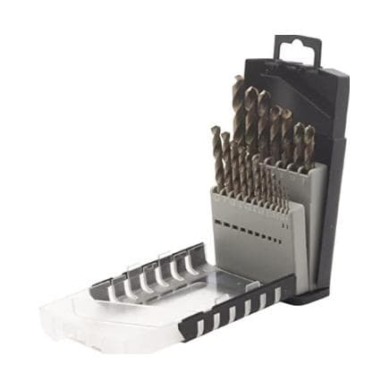 KRINO 01229302 - Jeu de forets hélicoïdaux cylindriques rectifiés à double cône Speedmaster ABS HSS-G DIN 338 (25 pièces)
