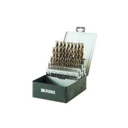 KRINO 01229411 - Jeu de forets de sol à double cône en métal Speedmaster HSS-G DIN 338 (37 pièces)