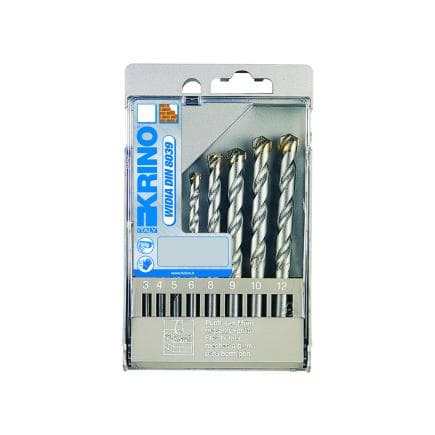 KRINO 03057205 - Jeu de forets à maçonnerie cylindriques Standard plus (8 pcs.)