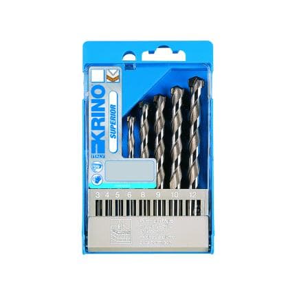 KRINO 03070203 - Jeu de forets à percussion rotatifs « Supérieur » pour la construction haute performance (8 pcs.)