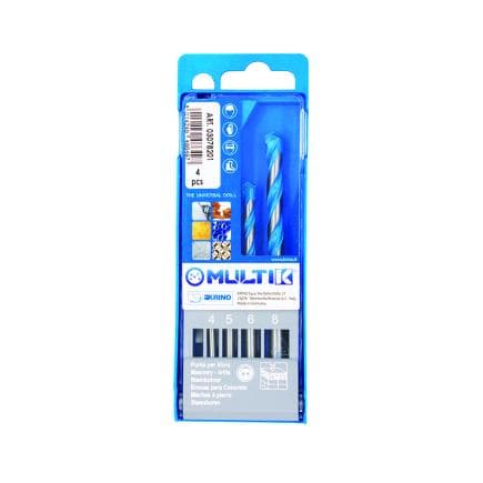 KRINO 03078201 - Jeu de forets universels multik haute performance pour couper tous les matériaux (4 pcs.)