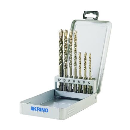KRINO 03165401 - Jeu de forets pour marteau perforateur Sds-plus (7 pièces)