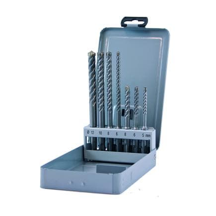 KRINO 03166401 - Jeu d'embouts Sds-plus avec 4 cannelures et 4 tranchants "k8" (7 pcs.)