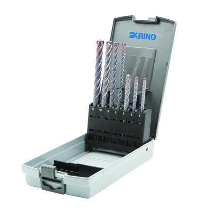 KRINO 03168402 - Jeu d'embouts Sds-plus avec 4 tranchants et 4 hélices (7 pcs.)