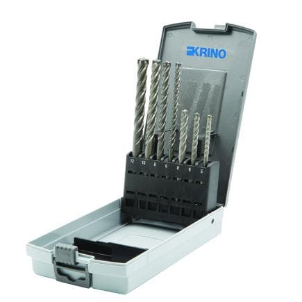KRINO 03174403 - Jeu d'embouts Sds-plus avec 4 tranchants et 4 hélices (7 pcs.)