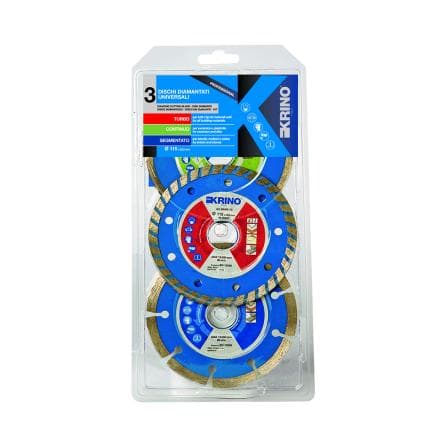 KRINO 03412100 - Jeu de disques diamantés pour matériaux de construction (3 pcs.)