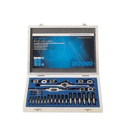 KRINO 17012532 - Assortiments de filetage CV avec filetage métrique dans une boîte en bois (30 pcs.)