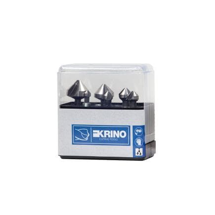 KRINO 19020214 - Jeu de fraises à 90° avec raccord hexagonal 1/4" (6 pcs.)