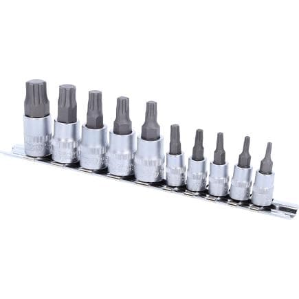 KS TOOLS 911.3140 - 1/4"+3/8" Jeu de douilles tournevis TorxPlus (10 pcs.)