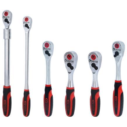 KS TOOLS 935.0006 - Coffret de cliquets réversibles Monster 1/4" + 3/8" + 1/2" (6 pcs.)