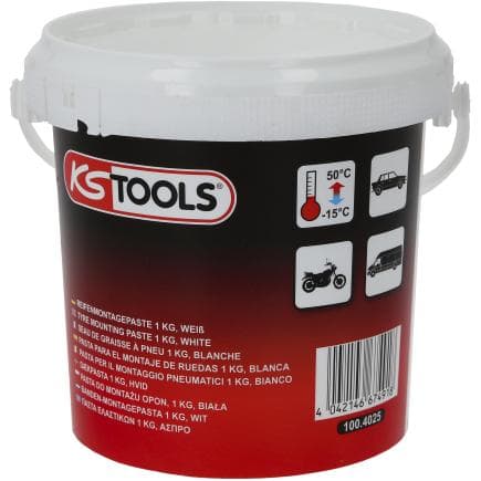 KS TOOLS 100.4025 - Seau de graisse à pneu-blanche, 1 kg