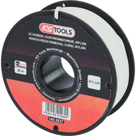 KS TOOLS 140.2637 - Cordon de découpe de pare-brise, nylon, 50 m