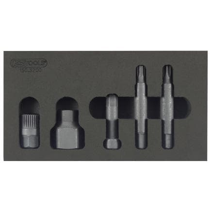 KS TOOLS 150.3200 - Jeu d'outils pour poulie crantées à courroies en V (5 pcs.)