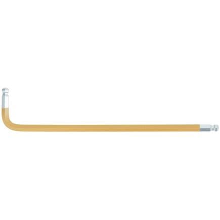 KS TOOLS 151.4307 - Clé mâle coudée six pans à double embout sphérique XL, jaune zinc