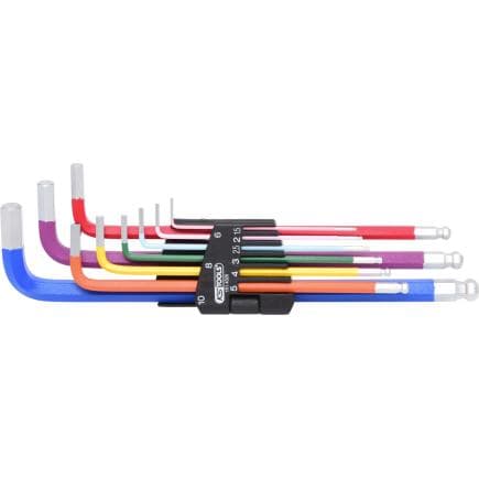 KS TOOLS 151.4325 - Jeu de clés mâles à 6 pans creux et à tête ronde (9 pcs.)