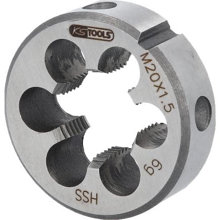 KS TOOLS 332.1026 - Filières extensibles HSS à pas fin MF, M20x1, 5