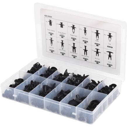 KS TOOLS 420.0930 - Jeu de clips de fixation - rivets de serrage (240 pcs.)