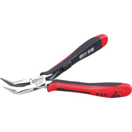 KS TOOLS 500.7070 - Pince pointue ESD-courbée-sans taille, 130 mm