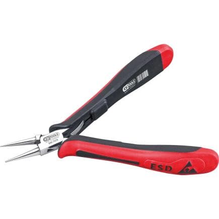 KS TOOLS 500.7076 - Pince ESD ronde-droite-sans taille, 130 mm
