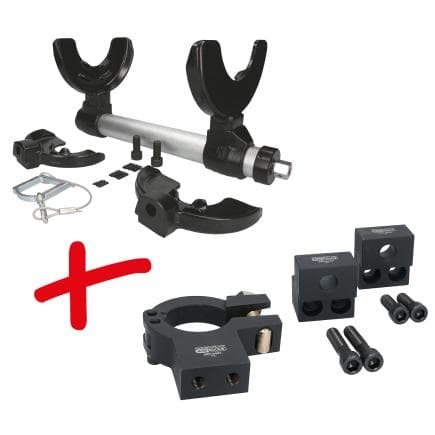 KS TOOLS 500.8495 - Jeu de compresseurs de ressorts avec étaux à amortisseurs universels (13 pcs.)