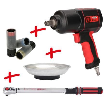 KS TOOLS 515.2095 - Coffret d'outils pneumatiques et pour jantes THE DEVIL (6 pcs.)