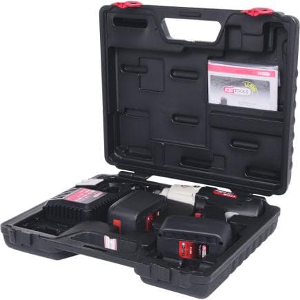 KS TOOLS 515.3521 - 1/2" Clé à chocs sur batterie, 402Nm, 2.000 Tr/min 18V, avec 2 batteries et chargeur