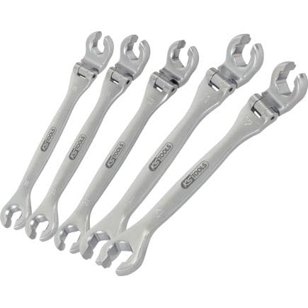 KS TOOLS 518.0360 - Jeux de clés à tuyauter articulées CHROMEplus (5 pcs.)