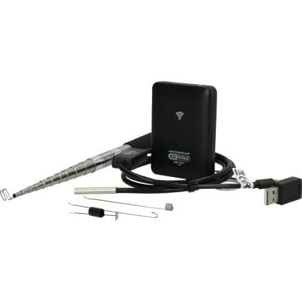 KS TOOLS 550.7510 - Jeu vidéoscope Wifi avec sonde de caméra frontale Ø 5, 5 mm 0° HD (7 pcs.)