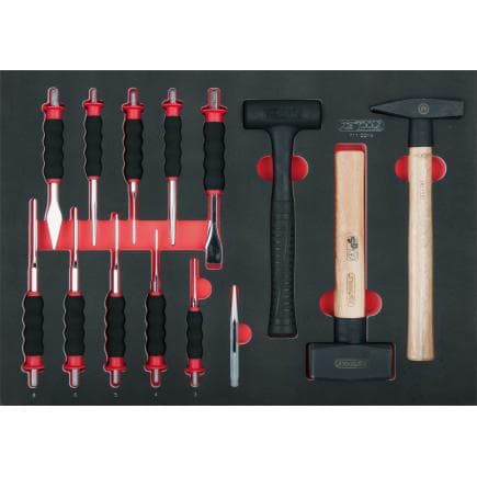 KS TOOLS 711.0014 - Module de marteaux et de burins en modules système 1/1 (14 pcs.)