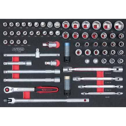 KS TOOLS 711.0066 - Jeu de clés à douilles 1/2" en module 1/1 SCS (66 pcs.)