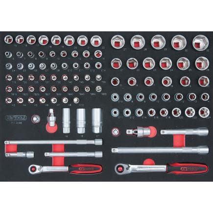 KS TOOLS 711.0098 - Jeu de clés à douilles 3/8"+1/2" en module 1/1 SCS (98 pcs.)